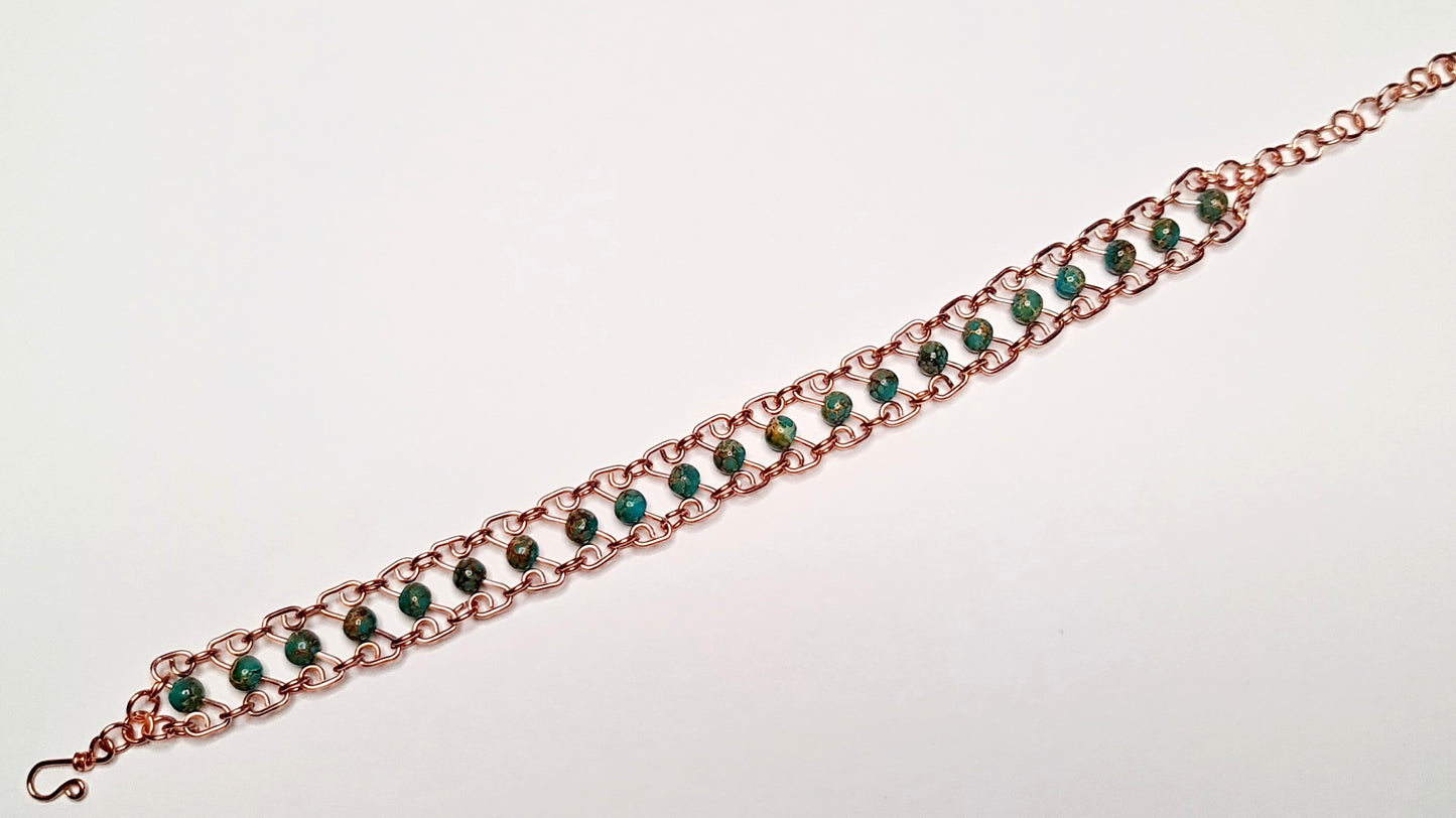 "Glasperlenfluss", zartes Armband