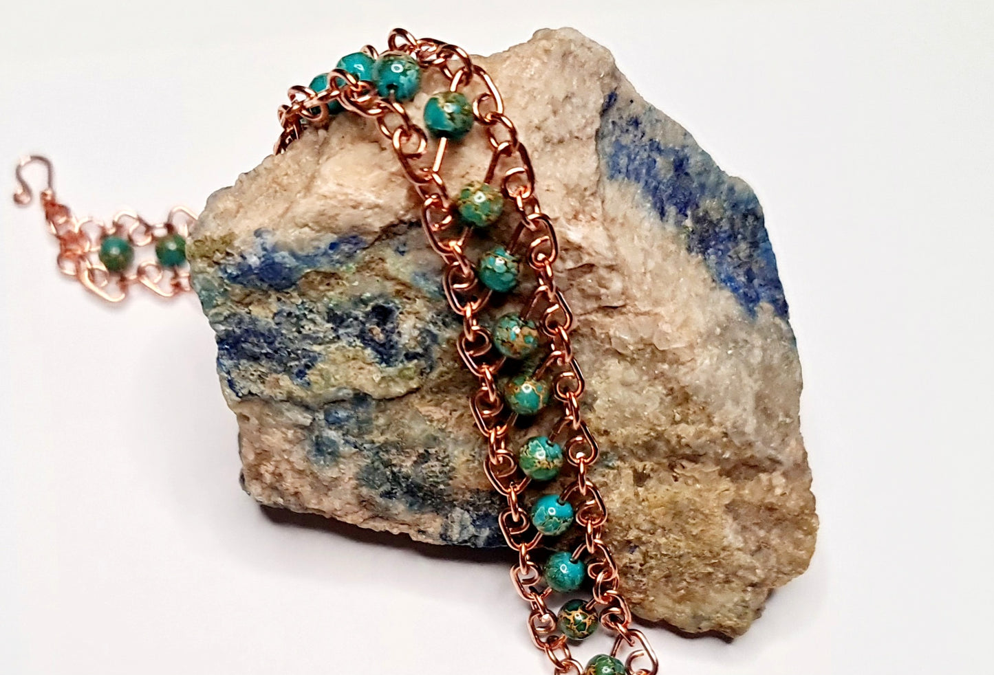 "Glasperlenfluss", zartes Armband