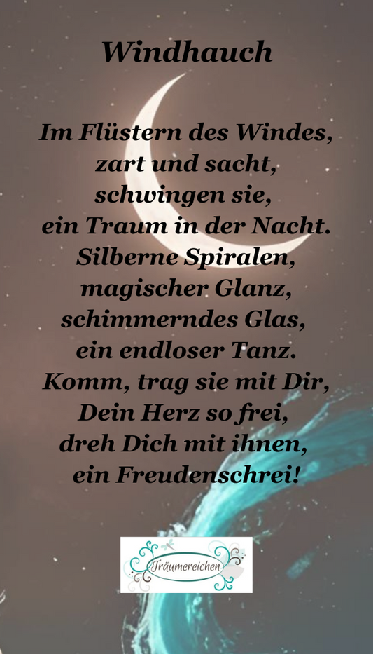 "Windhauch"   - Ohrhänger mit Glaswachsperlen und zartem Muster aus versilbertem Kupfer